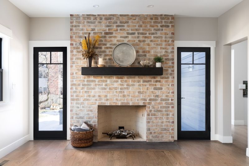 Elegant Masonry Fireplace